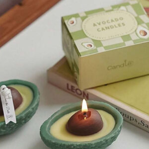 Velas aromáticas de aguacate, regalo creativo hecho a mano con fragancia acompañante, regalos de cumpleaños DIY, velas perfumadas de aguacate verde