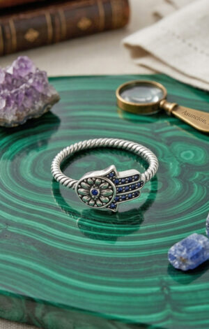 Anillo Mano de Fátima Hamsa con Ojo Turco paraguay