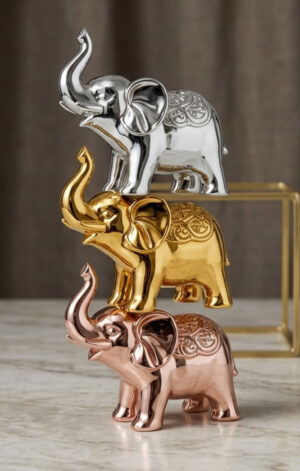 Elefante metálicos artículos decorativos para el hogar