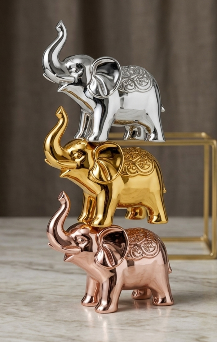 Elefante metálicos artículos decorativos para el hogar