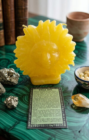 Vela roja con forma de corazón